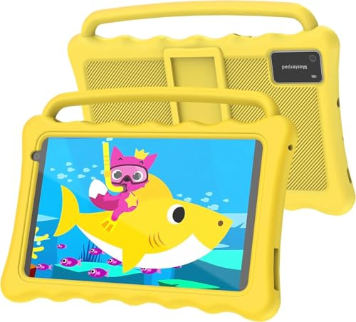 BYYBUO 7 Inch Android Kids Tablet with Shockproof Protective Case | Dual Camera, Bluetooth, WiFi