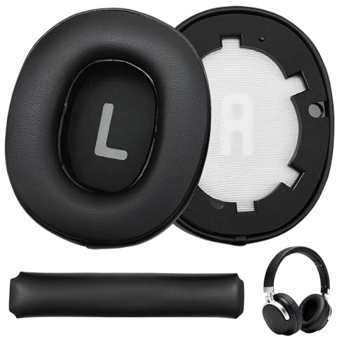 Ersatz Kopfhörer Ohrpolster für JBL Tune 700/710/720BT 750BTNC 760NC 770NC | mit Bügelpolster Ersatz, Over-Ear Kopfhörer Ohrpolster Ersatz Komfortpolster, Weicherem Leder, Memoryschaum