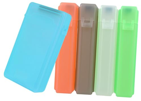 MUCKLILY 5 Fundas Protectoras para Discos Duros Portátiles, Caja de Protección de Disco Duro Resistente a Golpes, Organizador de Almacenamiento Seguro para HDD en Oficina y Uso Doméstico