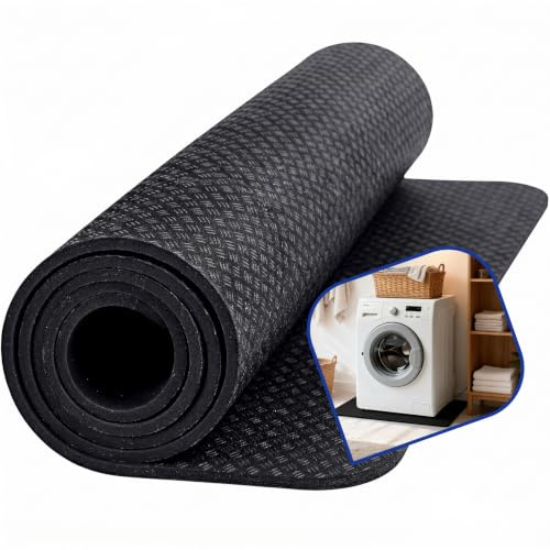 Alfombra Antivibración Lavadora Doble Cara Antideslizante para Lavadora, Secadora y Refrigerador – 60×60 cm, 5 mm de grosor, antideslizante, fonoabsorbente, impermeable, para electrodomésticos