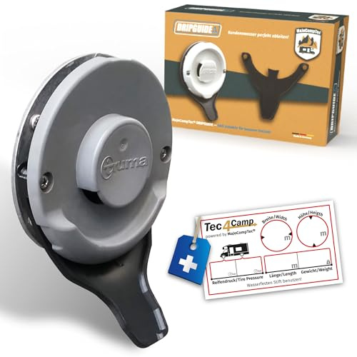 Manufaktur3D Kondenswasserablauf Kaminschild Ablauf für Deckel Kamindeckel Kaminabdeckung Abgaskamin der Heizung an Wohnmobil Caravan (Typ Truma, Schwarz)