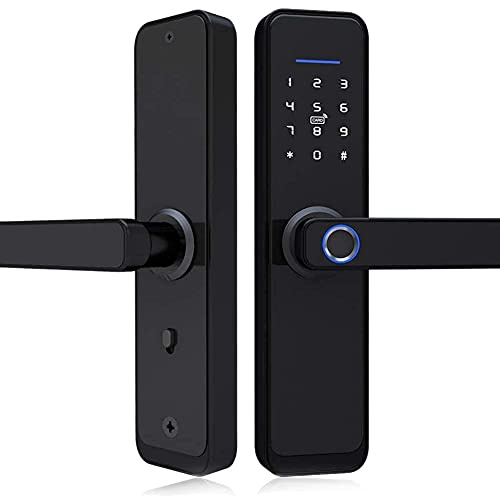 Elektronisches Smart-Türschloss, Touch-Tastatur-Passwort Home Security Diebstahlsicheres Türschloss, Fingerabdruck + Passwort + IC-Karte + Entriegelung des mechanischen Schlüssels