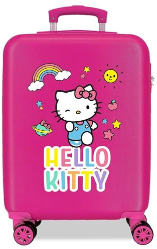 Hello Kitty You are Cute Kabinenkoffer Rosa 38x55x20 cms Hartschalen ABS Kombinationsschloss 35L 2,3Kgs 4 Räder Handgepäck