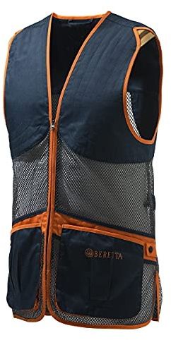 Beretta Unisex Vollmaschige Schießweste – atmungsaktive, leichte Wettkampfweste mit Patronentaschen und bequemer Passform, M