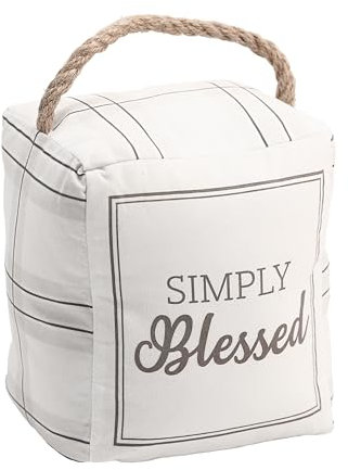 Pavilion - Simply Blessed - 5 x 4 x 6 Door Stopper Book End Housewarming New Home Owner Present Religious Friend Gift Rustic Farmhouse Home Decor