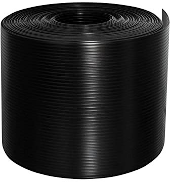 Thermoplast® Zaunsichtschutzstreifen aus Polypropylen für Doppelstabmatten in Schwarz PP 26 m x 19 cm UV-beständig Zaunsichtschutzrollen Windschutz Zaunblende