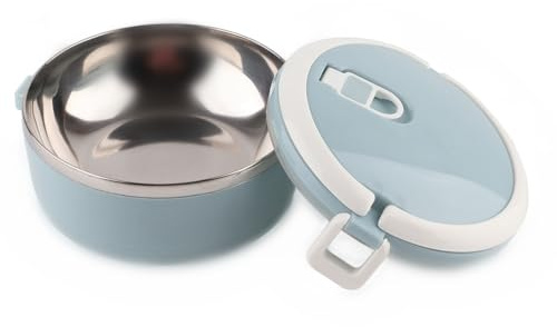 Natudeco Fiambrera térmica portátil alimentos, Termo comida caliente, Caja Bento a prueba de fugas revestimiento acero inoxidable adultos, niños y estudiantes(Una sola capa)