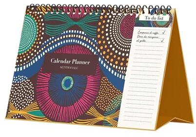 Calendrier Planner de table 15 x 21 cm Afro