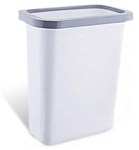 Poubelles Poubelle suspendue sous l'évier de cuisine, poubelles en plastique sur la porte de l'armoire avec anneau supérieur for fixer le sac poubelle À l'extérieur et à la maison ( Color : White )