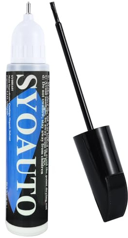 SYOAUTO Flat Black Car Touch Up Paint Auto Touch Up Paint 0.4 oz Flat Black Automotive Scratch Repair Pen Brush and Tip 2 in 1 Pen