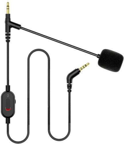 Câble microphone pour Sony WH-1000XM5 WH-1000XM4 WH-1000XM3 WH-1000XM2 MDR-1000X-casque,remplacement câble tressé avec microphone externe,avec contrôle volume et interrupteur sourdine