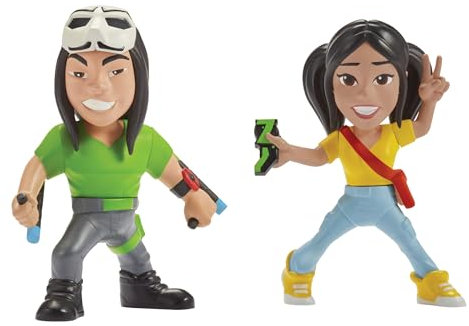 Spy Ninjas 3-INCH 2 FIGURE PACK. MELVIN PZ9 AND REGINA GINERA FIGURE SECRET NETWORK. SPY MISSION TOYS. HELP DEFEAT PROJECT ZORGO
