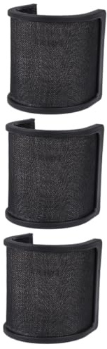 Toyvian 3pcs Triple Layers Wind Screen Filter Mic Shield for Streaming Recording Microphone Cover Noise Reduction Mic Filter Shield for Microphone Studio Use
