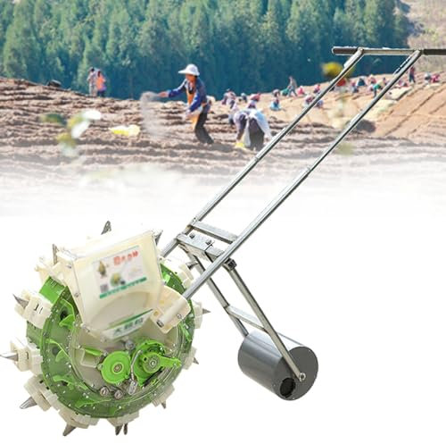 Manual Seeder Planter,Lawn & Garden Spreaders,Garden Seeder Row Planter,Hand-Push Garden Seeder,for Soy Peanut Corn,8nozzle