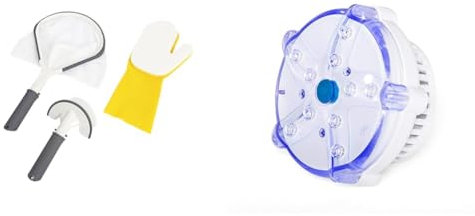 Bestway 60310 Lay-Z-Spa cleaning kit, Lazy Spa Accessory for Inflatable hot tubs & Lay-Z-Spa 60303 LED Light Accessory for Hot Tubs, 7 Colour Underwater Light (2 Modes)