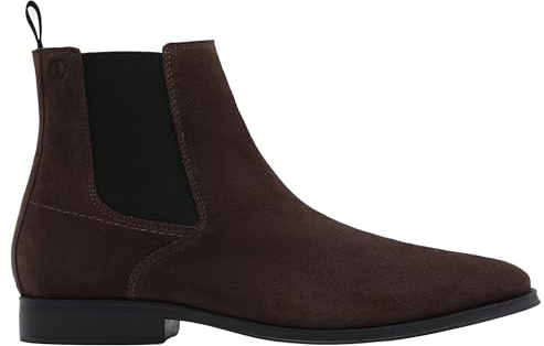 Clarks Premium Paulton Easy Chelsea Boot för män, Mörkbrun mocka, 39 EU