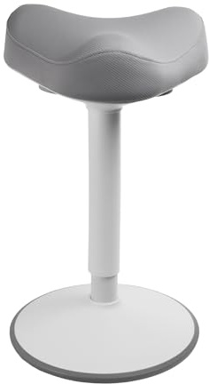 Spacetronik Bürohocker Ergonomisch, Stehhocker Höhenverstellbar 58–82 cm mit 360° Drehfunktion, Ergonomischer Hocker mit Anti-Rutsch Sockel, Aktiv Sitzhocker für Homeoffice & Büro