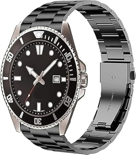 Blueshaweu 18mm 20mm 22mm Armband Kompatibel Für Casio Watch, Classic hohe Qualität Edelstahl Uhrenarmband Kompatibel Kompatibel mit Casio MDV106-1AV / MDV107 / F-91W