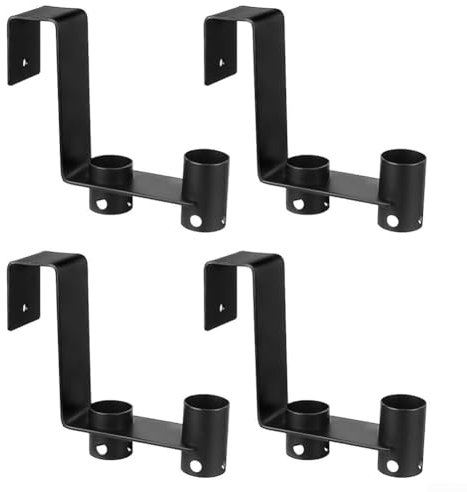 Besshepplo Ganci per recinzioni da piscina, organizer per strumenti di pulizia, in metallo resistente, per recinzioni da giardino, ringhiere, attrezzature da piscina, accessori per riporre oggetti