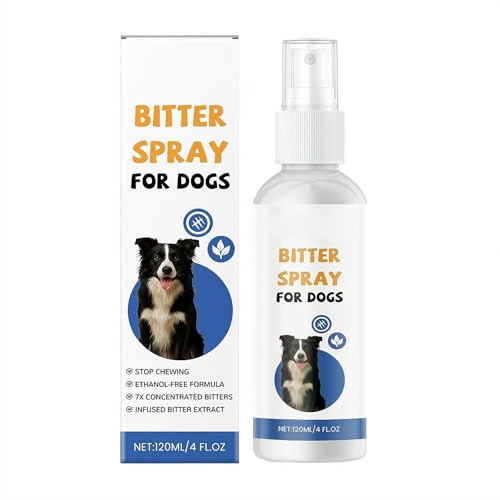 Kein Kauspray für Hunde, Bitterspray für Hunde, um das Kauen zu stoppen, kann effektiv die Sicherheit von Möbeln, Pflanzen, Schuhen, Wertsachen schützen, 120 ml, effektives Anti-Kau-Spray, natürliche