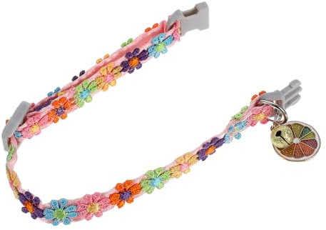 VICASKY Spitzenkragen Katzenhalsband Elastisches Verstellbares Haustierhalsband Bunter Dekorativer Hundehalsband Für Draußen Leicht Und Atmungsaktiv