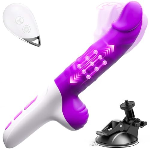 HIVEFUN Vibradorador Mujer Juguetes Eróticos para Pareja Sexuales, Dildo Vibrador con 7 Modos de Oscilación Vibración y Cuentas de Empuje, Vibrator Consoladores.. para Mujer con Vibración Punto G