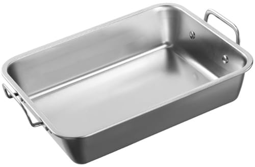Olla de cerámica, cacerolas pequeñas cobre, paellera rectangular acero inoxidable, sartén profunda for mariscos con asas dobles, antiadherente for servir