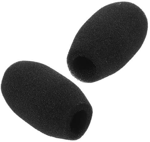 Supvox 2 Stück Mikrofon Windschutz Schaumstoffabdeckungen für Headset Lavalier Mikrofone Langlebiger Weicher Einfach zu Montieren Kompatibel für Konferenzen Präsentationen Interviews
