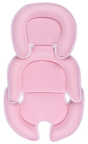 INFANZIA Baby Sitzverkleinerer für Kinderwagen und Babyschale, Autositz-Einlage für Babys, Körperstütze für Neugeborene, Extraweiches Kissen für Alle Jahreszeiten (Rosa)