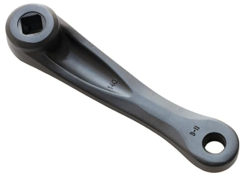 Violiica Bras de manivelle gauche en alliage d'aluminium avec trou losange, distance centrale de 140 mm ou 152 mm, pour pédales à filetage de 14 mm