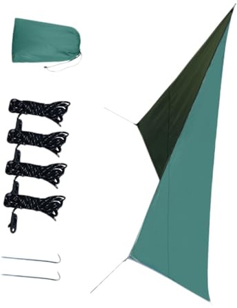 MINAOLULUS Vela Ombreggiante Verde per Esterni Oxford Spesso e Antivento Tettoia Protettiva per Campeggio Picnic e Giardino Riparo Multifunzionale per Piscina e Amaca Facile da Montare e