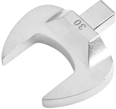 VRTYVEYBB Gabel-Ringschlüssel für Drehmomentschlüssel, 9×12 mm Einsteckkopf, 30 mm Öffnungsweite, aus Chrom-Vanadium-Stahl