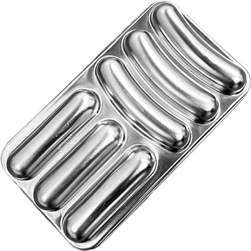 MAGICLULU Molde para Pan de Hot Dog de Acero Inoxidable 304 Resistente al Calor, Molde para Salchichas Caseras y Panecillos para Bebés, Utensilio de Cocina para Hornear Seguro y Duradero