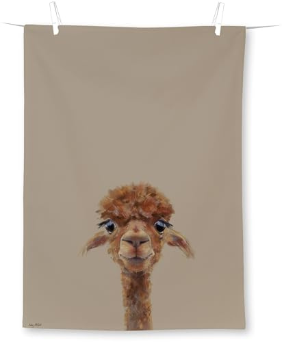 Ihr - T 1100630 - Geschirrtuch, Alpaca Fernando, Baumwolle, Bedruckt, 50cm x 70cm
