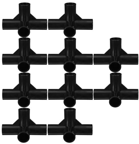 jojofuny Lot de 10 Connecteurs en Plastique pour Armoire à Chaussures, Joint de Connexion Croix 90° 16 Mm, Pièces D'armoire pour Organiseur de Placard, Raccords Robustes pour Tringle