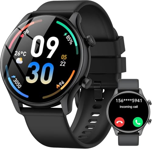 Montre Connectée Homme Femme, 120+ Sportifs Modes Montre, Montre Intelligente de Surveiller Cardio, 1,40“ HD Écran Tactile Smartwatch Avec Appels Bluetooth, Podometre et Sommeil pour Android iOS