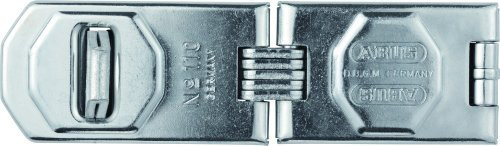 ABUS Gelenk-Überfalle 110/155 - Vorrichtung für Vorhängeschlösser - für aufschlagende Türen und Ecklösungen - 02994 - ABUS-Sicherheitslevel 8 - Silberfarben