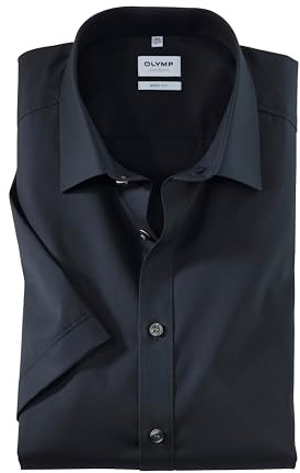 Olymp Homme Chemise Business à Manches Courtes Level Five,Body fit,New York Kent,Marine 18,40