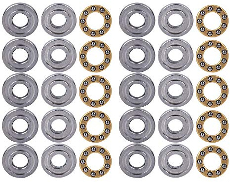 10 Stück Miniatur-Axial-Kugellager Hochpräzise Single Direction Flachstahllager für die industrielle Produktion(F4-10M 4 * 10 * 4mm)
