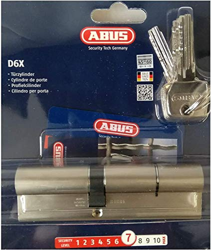 ABUS Profilzylinder D6X mit Codekarte und 5 Schlüsseln, (45/60)