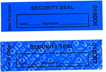 100 Stück 25x85mm Blau Nicht-transfer Sicherheits Garantie Void Etiketten | Keine Rückstände, SGS RoHs Standard, mehrere Oberflächen, Premium-Markenverpackung, für Garantie & Nachweis, TamperSealsGroup
