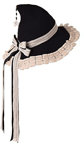 COSDREAMER Damen Hexenhut Wolle Strickmütze für Halloween Weihnachten Kostüm Party