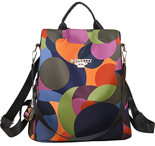 shepretty Mochila antirrobo Impermeable para Mujer,8864-F
