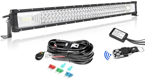 Willpower Barra Led 81cm 32 405W 12V 24V Largo Alcance Luz para 4X4 Coche | Con Cableado Estroboscópico, IP67 Impermeable, 6000K Blanco, para Tractor Camion Quad SUV ATV UTV Offroad Barco Vehículos