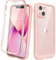 Diaclara Compatible with iPhone 13 Case, 360° Full Body with Built-in Screen Protector Touch Sensitive Shockproof Bumper Case Cover Clear-Back Designed Compatible for iPhone 13 6.1- Crystal Pink