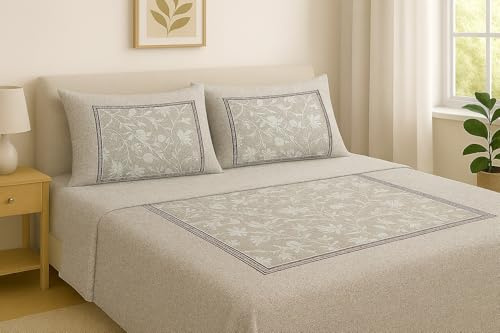 Corredocasa - Set Completo di Lenzuola in Flanella per Letto a Una Piazza e Mezza, Made in Italy - Ideale per Un Comfort Superiore e Un Calore Avvolgente Durante Le Notti Invernali (Beige)