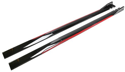 KizmiQ Seitenschweller Auto Seite Splitter,Für Audi A1 A3 A4 A5 A6 A7 A8 B6 B7 B8 B9 C6 C7 C8 D3 D4 D5 D6 Verlängerung Rocker Diffusor Flügeldiffusor Seitenrock(helles Schwarz),2M-B