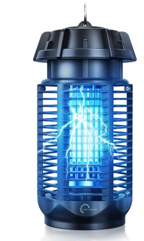 Insektenvernichter Elektrisch Stark Elektrischer Insektenfalle Mückenlampe mit 20W UV-Lampe, Keine Giftigen Chemikalien, Elektrische Mückenfalle Mückenlampe für Garten Innen und Aussen