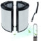 Filtre HEPA 360° en verre 2 en 1 et filtre à charbon actif pour purificateurs d'air Dyson DP04 HP04 HP06 HP07 HP09 PH01 PH02 PH03 TP04 TP06 TP07 TP09 (360 True H13 HEPA + charbon actif)