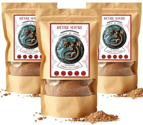 Sciure de hêtre pour Fumage à Froid | Combustion régulière - Qui ne s’éteint Pas | Production Artisanal | Utilisé par Les PROFESIONNELLE (Saumonier et Charcuterie) | 100% Français | 3KG